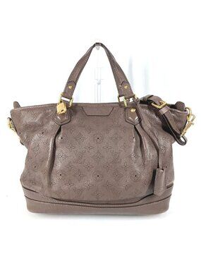 Louis Vuitton Handbag Stella PM Monogram Mahina Leather Brown